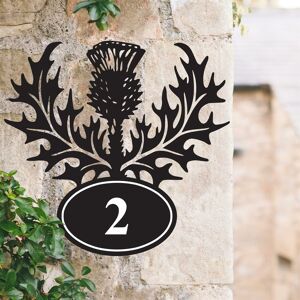 Black Country Metal Works Personalised Black Thistle Iron House Sign Door Number Black Country Metal Works Personalised Black Thistle Iron House Sign Door Number