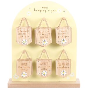 Something Different Daisy Hanging Sign (Pack Of 24)One Size Yellow/brown Sd5563 Something Different Daisy Hanging Sign (Pack Of 24)One Size Yellow/brown Sd5563