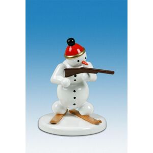 Kde-Kunstgewerbliche Drechslerei Ellmann Wooden Figure Christmas Snowman Biathlete Standing Height Approx 6.5 Cm New Kde-Kunstgewerbliche Drechslerei Ellmann Wooden Figure Christmas Snowman Biathlete Standing Height Approx 6.5 Cm New