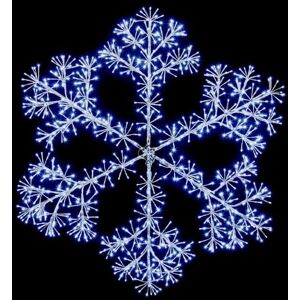 Premier Christmas Decoration Silver Starburst Snowflake With 960 Leds 1.2m White Premier Christmas Decoration Silver Starburst Snowflake With 960 Leds 1.2m White
