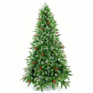 Shatchi Green Christmas Tree Artificial Bushy Pine Cones Berries Xmas Home Decor 4ft Uk Shatchi Green Christmas Tree Artificial Bushy Pine Cones Berries Xmas Home Decor 4ft Uk