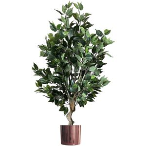 Leaf 100cm Premium Artificial Ficus Twist Tree Copper Planter Leaf 100cm Premium Artificial Ficus Twist Tree Copper Planter
