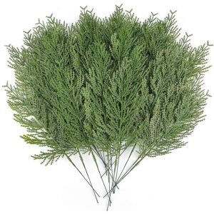 Sodial 5x(40piece Cedar Cypress Stems Pine Picks Plastic Greenery Christmas Diy7771 Sodial 5x(40piece Cedar Cypress Stems Pine Picks Plastic Greenery Christmas Diy7771