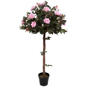 Greenbrokers Artificial Pink Rose Tree 30 Flowers 120cm/4ft, Faux Silk Greenbrokers Artificial Pink Rose Tree 30 Flowers 120cm/4ft, Faux Silk