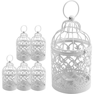 6 Pcs Candle Tea Light Holders Metal Hanging Hollow Birdcage Vintage6117 6 Pcs Candle Tea Light Holders Metal Hanging Hollow Birdcage Vintage6117
