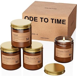 M&sense Scented Candles Gifts For Women 6x100g Natural Soy Wax Candles Long Bur M&sense Scented Candles Gifts For Women 6x100g Natural Soy Wax Candles Long Bur
