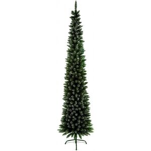 Premier 2.2m Slim Artificial Flocked Christmas Tree Snow Tipped Pencil Pine Tip 220cm Premier 2.2m Slim Artificial Flocked Christmas Tree Snow Tipped Pencil Pine Tip 220cm