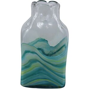 Bps Home Flower Vase Decorative Glass Clear Blue Ocean Handmade Home Table Decor 34cm Bps Home Flower Vase Decorative Glass Clear Blue Ocean Handmade Home Table Decor 34cm