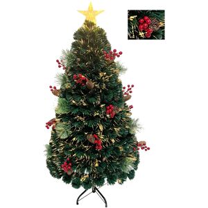 Shatchi Led Christmas Tree Fiber Optic Pre-Lit Green Pine Cone Berry Xmas Home Decor 6ft Shatchi Led Christmas Tree Fiber Optic Pre-Lit Green Pine Cone Berry Xmas Home Decor 6ft