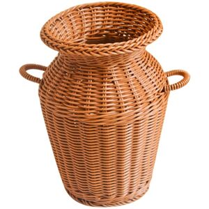 Sodial 3x(Imitation Rattan Woven Vase Art Vase Tabletop Decoration Plants Flower1660 Sodial 3x(Imitation Rattan Woven Vase Art Vase Tabletop Decoration Plants Flower1660