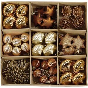 Branded Christmas Baubles,45pcs 3-5cm Woodland Copper And Gold Christmas Ball Ornaments Branded Christmas Baubles,45pcs 3-5cm Woodland Copper And Gold Christmas Ball Ornaments