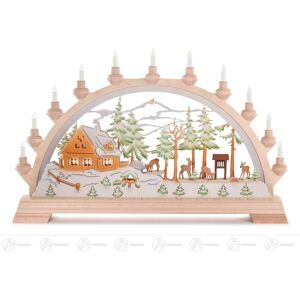 Gro�handel Dregeno Illuminated Schwibbogen With Forest House And Deer Colorful 63 Cm X 40 Cm X 6 Cm Gro�handel Dregeno Illuminated Schwibbogen With Forest House And Deer Colorful 63 Cm X 40 Cm X 6 Cm