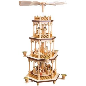 Richard Glässer Seiffen German Christmas Pyramid Nativity Scene, 3-Tier, Height 54 Cm / 2.. Rg 01373 New Richard Glässer Seiffen German Christmas Pyramid Nativity Scene, 3-Tier, Height 54 Cm / 2.. Rg 01373 New