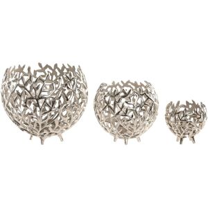 Candleholder Home Esprit Silver Aluminium 20 X 20 X 18 Cm Candleholder Home Esprit Silver Aluminium 20 X 20 X 18 Cm