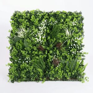 Blooming Artificial - 100cm / 3.25ft Green / White Fake Galaxy Living Wall Blooming Artificial - 100cm / 3.25ft Green / White Fake Galaxy Living Wall