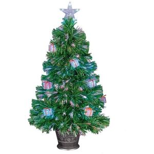 Premier Festive Xmas Fibre Optic Led Lit Parcel Christmas Tree - 80cm Premier Festive Xmas Fibre Optic Led Lit Parcel Christmas Tree - 80cm