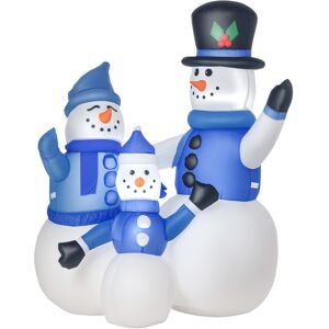 Homcom Inflatable Snowman Family Decoration W/ Led Lights Christmas Seasonal Fun Homcom Inflatable Snowman Family Decoration W/ Led Lights Christmas Seasonal Fun