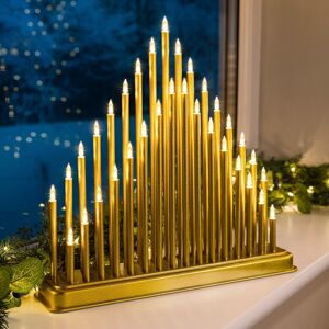 Christow Gold Christmas Candle Bridge Tower 33 Led Window Light Decoration With Timer Christow Gold Christmas Candle Bridge Tower 33 Led Window Light Decoration With Timer