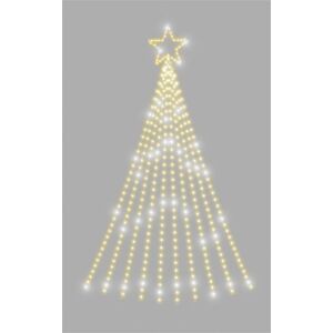 Xmas Haus Waterfall 2d Christmas Tree Warm White Leds Star 10% Twinkle + Timer 16ft/480cm Xmas Haus Waterfall 2d Christmas Tree Warm White Leds Star 10% Twinkle + Timer 16ft/480cm
