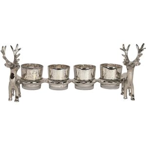 Straits Silver Reindeer 4 Tea Light Candles Holder Straits Silver Reindeer 4 Tea Light Candles Holder