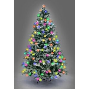 Shatchi 5ft Lapland Fir Artificial Green Christmas Tree, Snow Flocked With Leds Shatchi 5ft Lapland Fir Artificial Green Christmas Tree, Snow Flocked With Leds