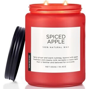 M&sense Spiced Apple Scented Candles, Large 2 Wick Natural Soy Candles 550g 110 M&sense Spiced Apple Scented Candles, Large 2 Wick Natural Soy Candles 550g 110