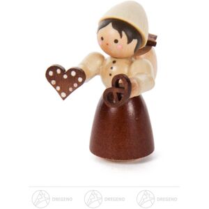 Großhandel Dregeno Christmas Miniature Girl With Gingerbread Natural New Erzgebirge Wooden Figure Großhandel Dregeno Christmas Miniature Girl With Gingerbread Natural New Erzgebirge Wooden Figure