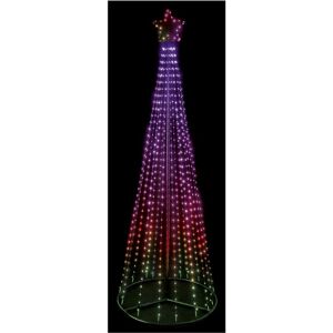 Christmas Crackers Xmas Tree 2.1m Flexibright Pyramid With 580 Colour Changing Leds In & Outdoor Christmas Crackers Xmas Tree 2.1m Flexibright Pyramid With 580 Colour Changing Leds In & Outdoor