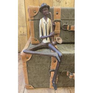 Hill Interiors Vintage Style Shelf Sitting Jazz Saxophone Player, Part Of A Quartet. Brand New Hill Interiors Vintage Style Shelf Sitting Jazz Saxophone Player, Part Of A Quartet. Brand New