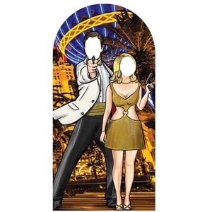Star Cutouts Black & Gold Secret Agent Skyline Stand In Lifesize Cardboard Cutout 193cm Star Cutouts Black & Gold Secret Agent Skyline Stand In Lifesize Cardboard Cutout 193cm