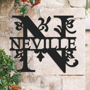 Black Country Metal Works Traditional Personalised Monogram House Name Sign - Letter N Black Country Metal Works Traditional Personalised Monogram House Name Sign - Letter N