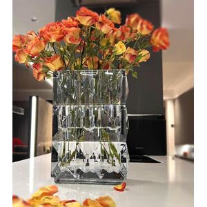 Tempfoo Glass Vase For Flowers - Crystal Clear Book Large Flower Vases For Decorations, Tempfoo Glass Vase For Flowers - Crystal Clear Book Large Flower Vases For Decorations,