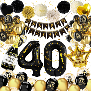 Does Not Apply 40th Birthday Decorations Men , Black Gold 40th Birthday Balloons, Number 40 Bal Does Not Apply 40th Birthday Decorations Men , Black Gold 40th Birthday Balloons, Number 40 Bal