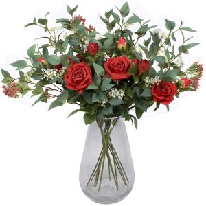 Greenbrokers Artificial Flowers For Life - Red Roses Mix Greenbrokers Artificial Flowers For Life - Red Roses Mix