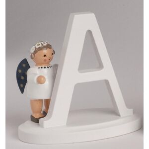 Kwo Kunstgewerbe-Werkstätten Olbernhau Gmbh Miniature Figure Angel With Letter "A" Wxdxh= 7x4x7cm New Wooden Figure Winter Kwo Kunstgewerbe-Werkstätten Olbernhau Gmbh Miniature Figure Angel With Letter "A" Wxdxh= 7x4x7cm New Wooden Figure Winter