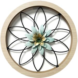 Sodial 2x(1pcs Ultra-Thick Rustic Wall Decor, Wooden Frame Iron Flower Farmhouse6643 Sodial 2x(1pcs Ultra-Thick Rustic Wall Decor, Wooden Frame Iron Flower Farmhouse6643