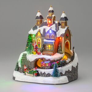 Christow Christmas Village Scene Indoor Table Decoration Led Lights Moving Train Musical Christow Christmas Village Scene Indoor Table Decoration Led Lights Moving Train Musical