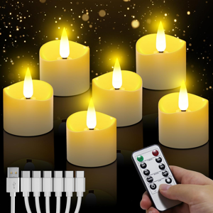 Does Not Apply Rechargeable Led Tea Lights - 6 Pack Battery Led Flameless Tealight Candle With Does Not Apply Rechargeable Led Tea Lights - 6 Pack Battery Led Flameless Tealight Candle With
