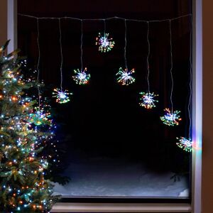 Festive Productions 1.2m X 1.6m Christmas Starburst Led Multi Colour Plug In Window Curtain Lights Festive Productions 1.2m X 1.6m Christmas Starburst Led Multi Colour Plug In Window Curtain Lights
