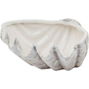 Hill Interiors Siren Ceramic Shell Bowl10cm X 21cm X 28cm White/grey Hi5066 Hill Interiors Siren Ceramic Shell Bowl10cm X 21cm X 28cm White/grey Hi5066