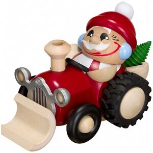 Seiffener Volkskunst German Incense Smoker Santa Claus On Tractor, Height 11 Cm / 4 In.. Sv 19170 New Seiffener Volkskunst German Incense Smoker Santa Claus On Tractor, Height 11 Cm / 4 In.. Sv 19170 New