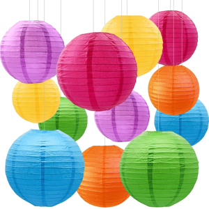 Does Not Apply 12pcs Rainbow Hanging Paper Lanterns,Colourful Round Paper Lanterns For Birthday Does Not Apply 12pcs Rainbow Hanging Paper Lanterns,Colourful Round Paper Lanterns For Birthday