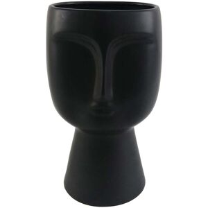 Bps Home Decorative Flower Vase Face Design Matte Black Ceramic Ornament Decor 32.8cm Bps Home Decorative Flower Vase Face Design Matte Black Ceramic Ornament Decor 32.8cm