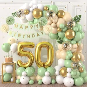 50th Birthday Decorations Sage Green,50th Birthday Balloon Garland Party Decorat 50th Birthday Decorations Sage Green,50th Birthday Balloon Garland Party Decorat