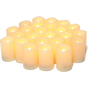 24 Pcs 5cm Led Flameless Flickering Votive Tea Lights Candle Battery Operated/el 24 Pcs 5cm Led Flameless Flickering Votive Tea Lights Candle Battery Operated/el