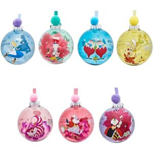 Disney Alice In Wonderland Set Of 7 Christmas Tree Baubles Gift Boxed Home Decor Disney Alice In Wonderland Set Of 7 Christmas Tree Baubles Gift Boxed Home Decor