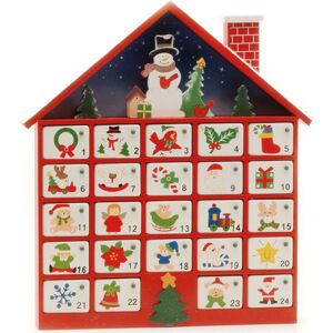 Wooden House Advent Calendar - Christmas Festive - Re-Usable Wooden House Advent Calendar - Christmas Festive - Re-Usable