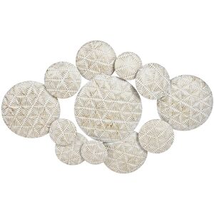 Decorative Figure Home Esprit White Golden Circles Stripped 102 X 7 X 74 Cm Decorative Figure Home Esprit White Golden Circles Stripped 102 X 7 X 74 Cm