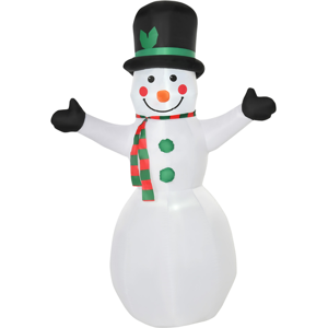 Homcom 6.5ft Inflatable Snowman Led Christmas Xmas Air Blown Outdoor Garden Decor Homcom 6.5ft Inflatable Snowman Led Christmas Xmas Air Blown Outdoor Garden Decor