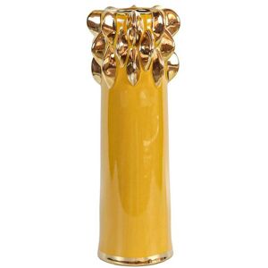Bps Home Ceramic Vase Yellow & Gold Crowned Tall Flower Vase Table Shelf Home Decor 36cm Bps Home Ceramic Vase Yellow & Gold Crowned Tall Flower Vase Table Shelf Home Decor 36cm